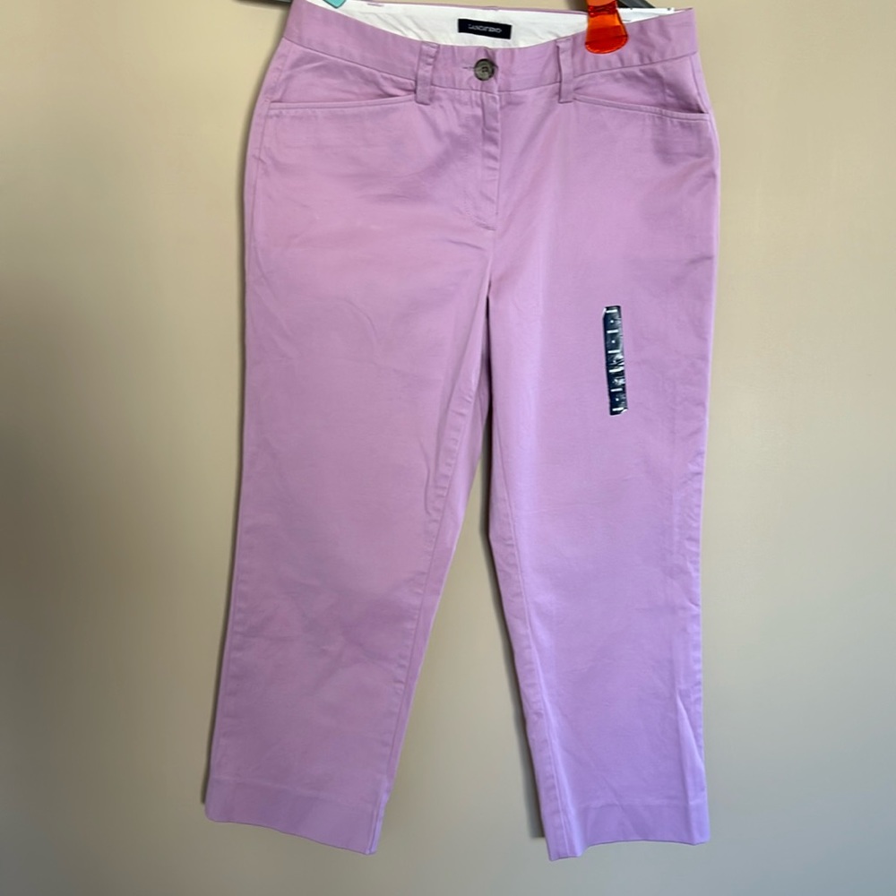 NWT Lands End pink trouser pant size 6